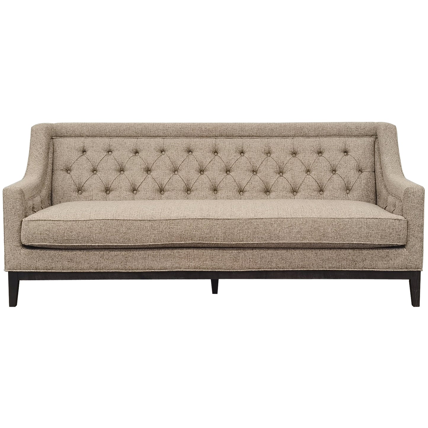 Theodore Buttoned Sofa Dark Taupe