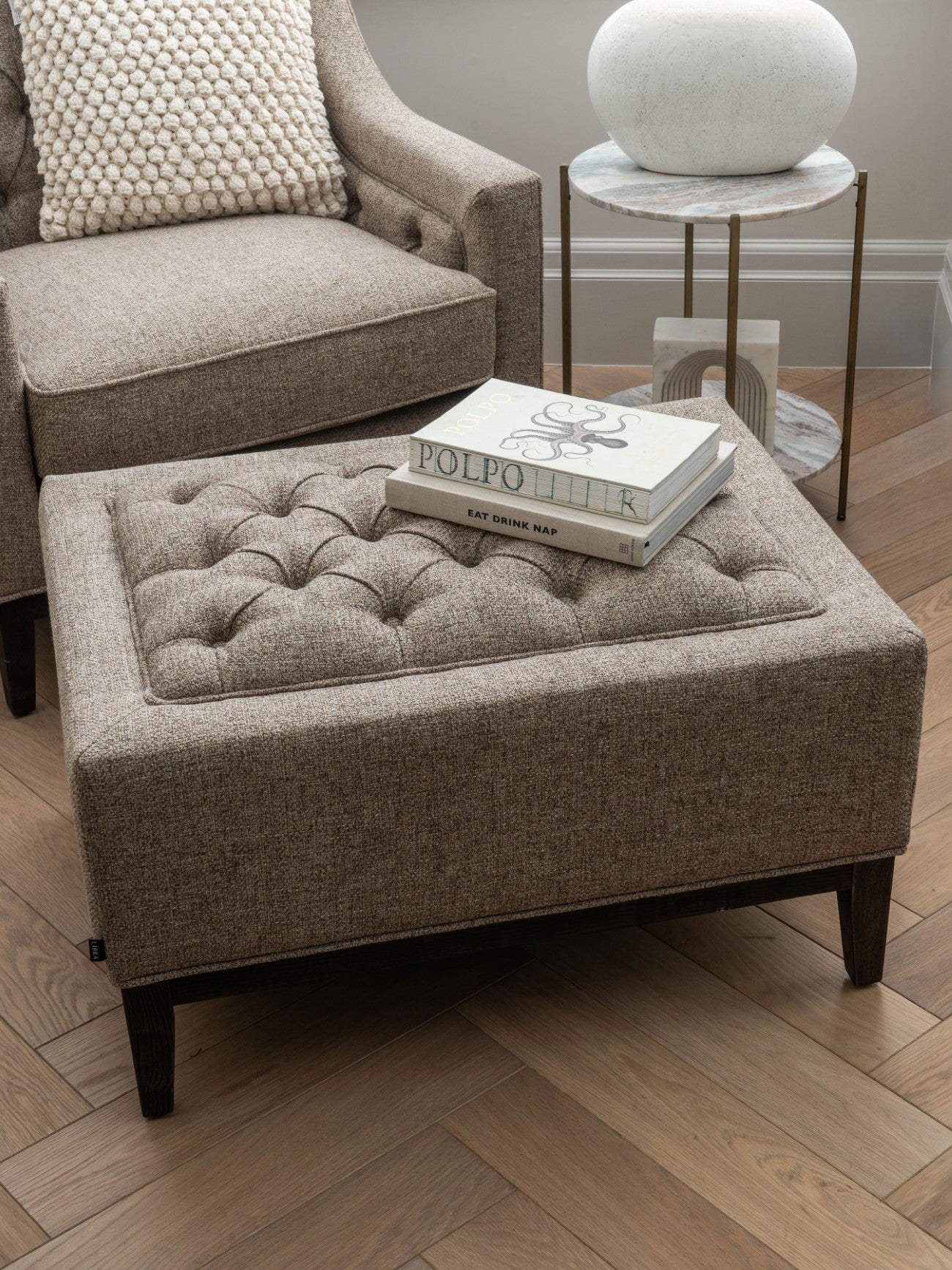 Theodore Buttoned Stool