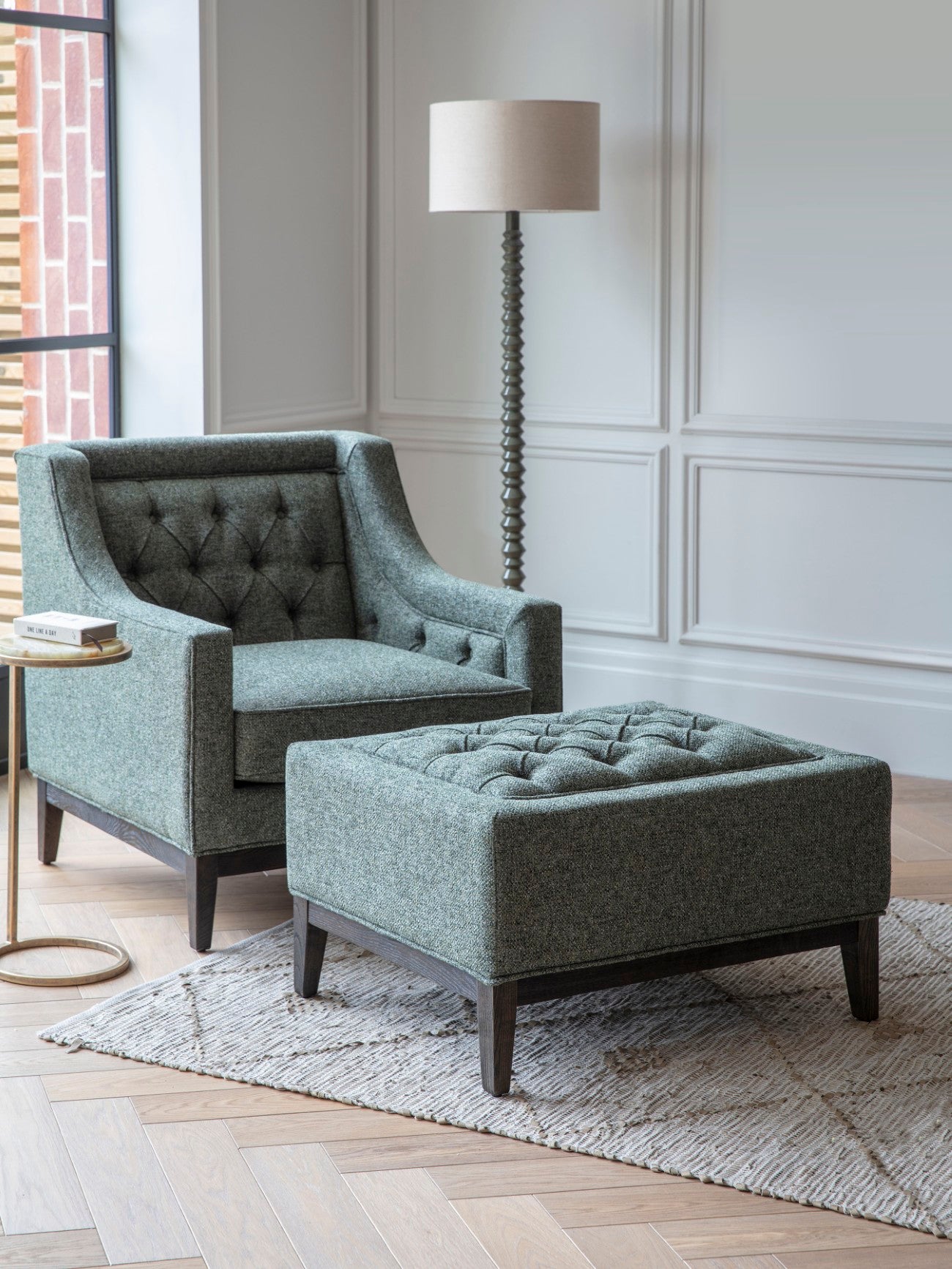 Theodore Buttoned Stool