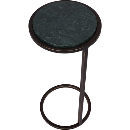 Iota Accent Table Green Panna Marble