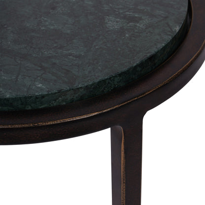 Iota Accent Table Green Panna Marble