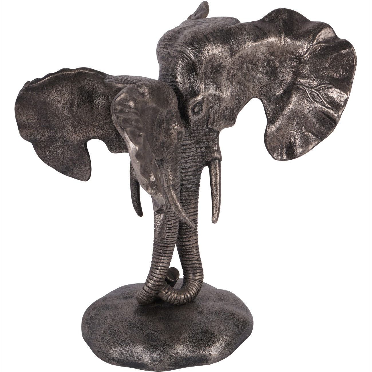 Kariba Cast Aluminium Nuzzling Elephants Sculpture
