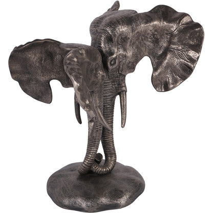 Kariba Cast Aluminium Nuzzling Elephants Sculpture