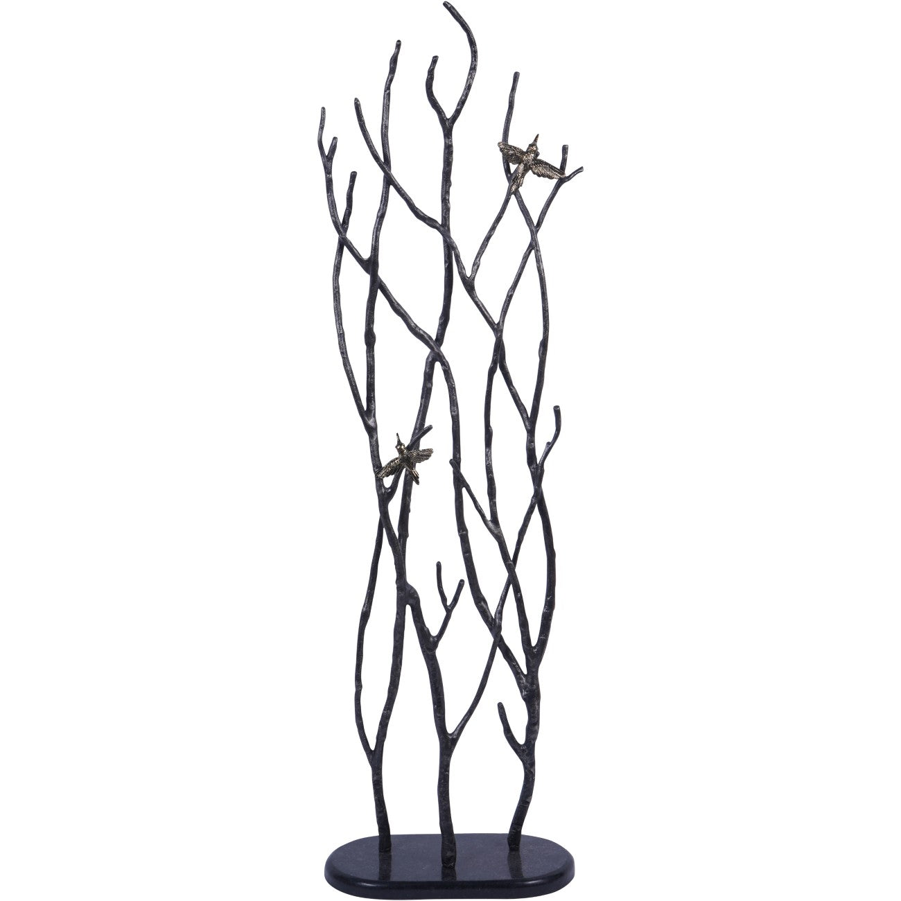 Decorative Screen Sculpture with Branches and Birds