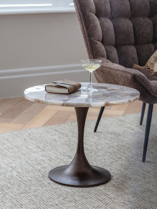 Bosworth Smokey Quartz Side Table