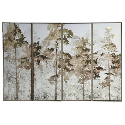 Foil Trees Framed Wall Art Set of Four