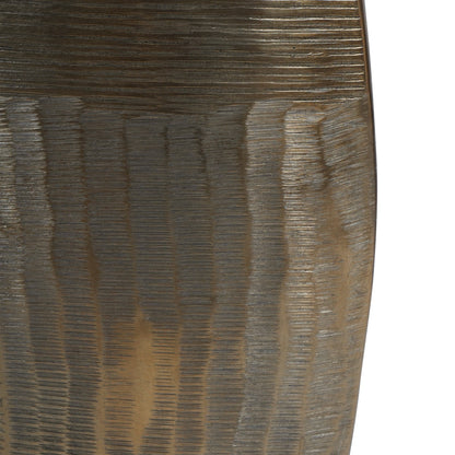 Southwold Textured Oval Antique Brass Vase