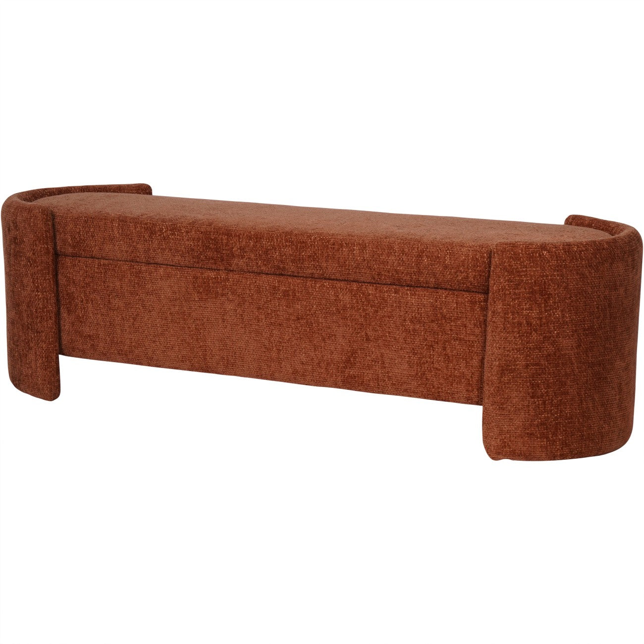 Waverley Upholstered Storage Bench Terracotta