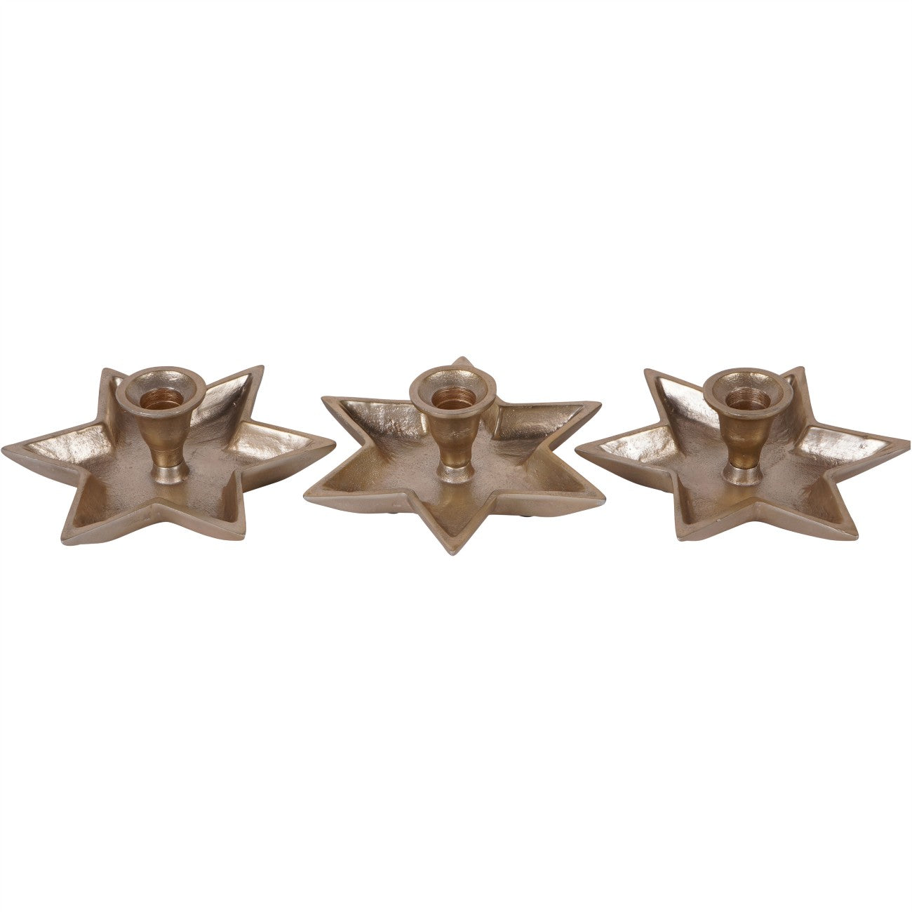 Laura Ashley Star Gold Candle Holder Small Set of 4