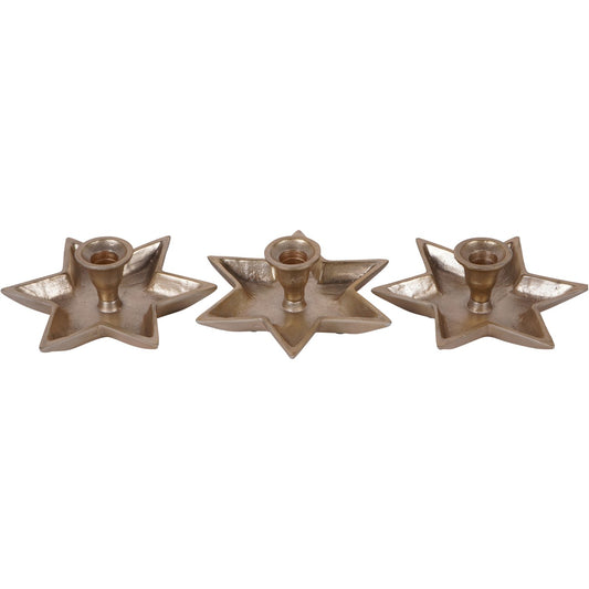 Laura Ashley Star Gold Candle Holder Small Set of 4