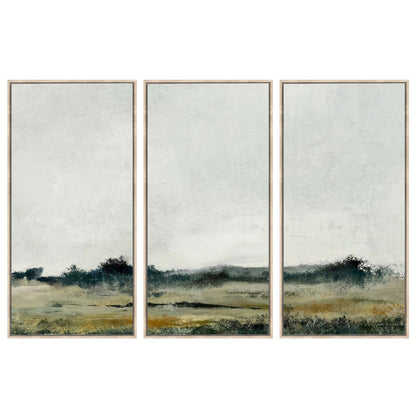 Distant Fields Landscape Green Set of 3