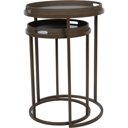 Blurred Seascape Set of 2 Side Tray Tables