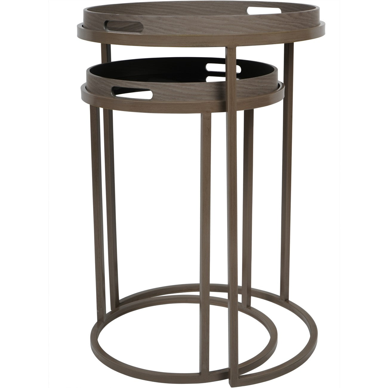 Impasto Brushstroke Set of 2 Side Tray Tables