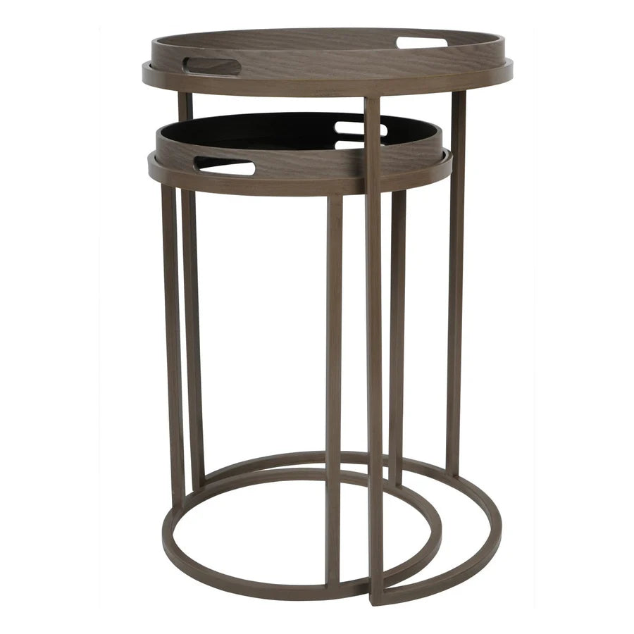 Impasto Brushstroke Set of 2 Side Tray Tables