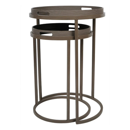 Impasto Brushstroke Set of 2 Side Tray Tables