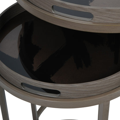 Impasto Brushstroke Set of 2 Side Tray Tables