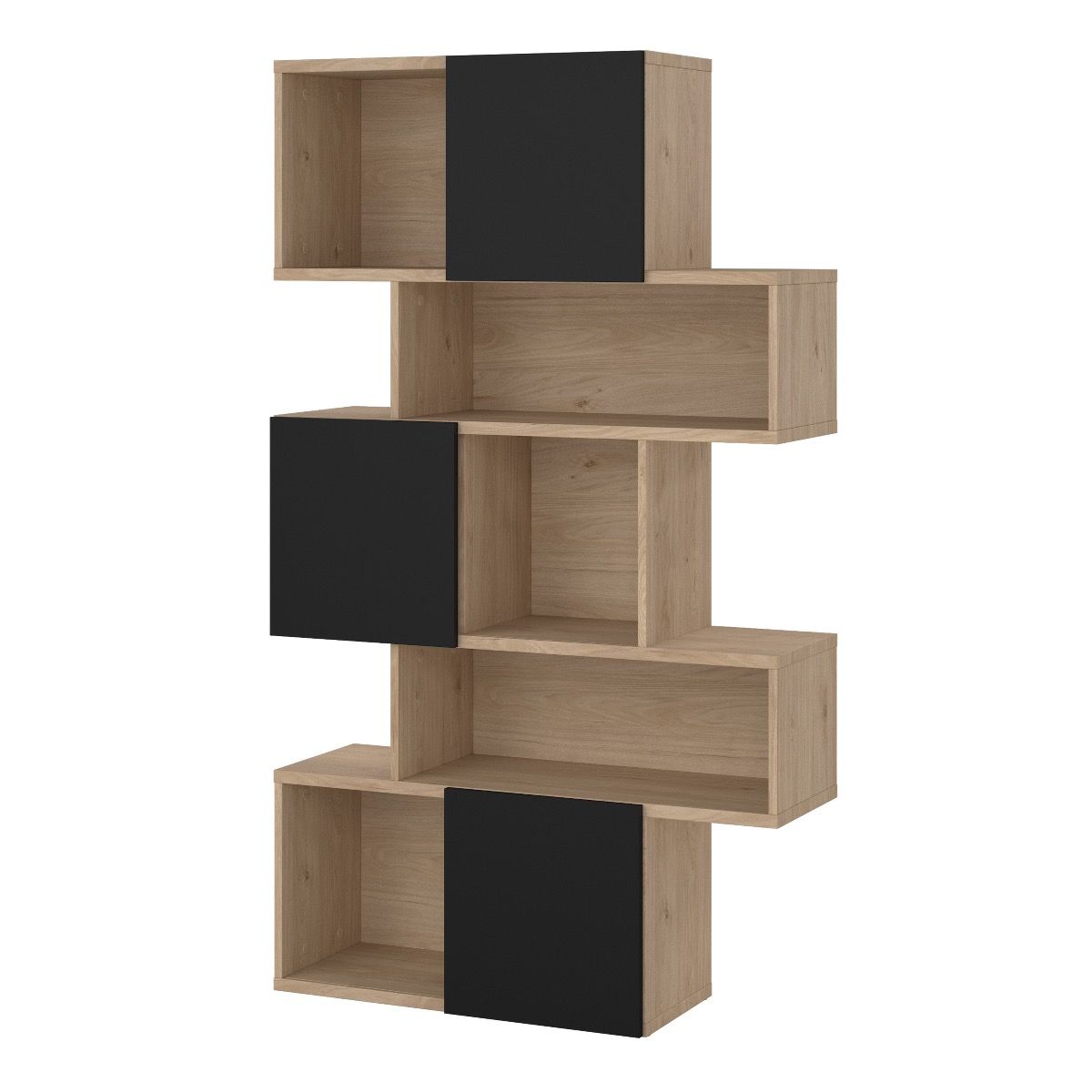 Maze Asymmetrical Bookcase with 3 Doors