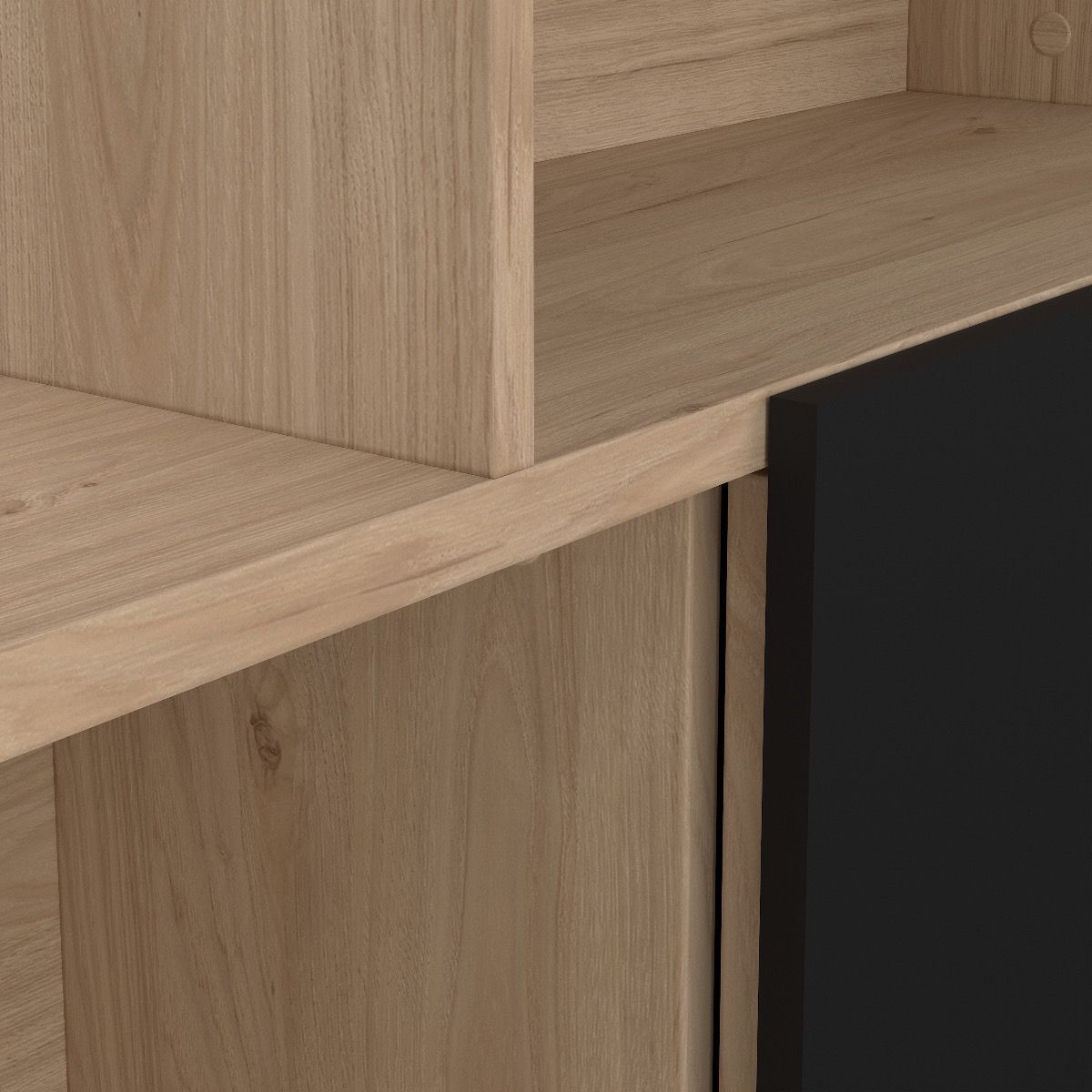 Maze Asymmetrical Bookcase with 3 Doors