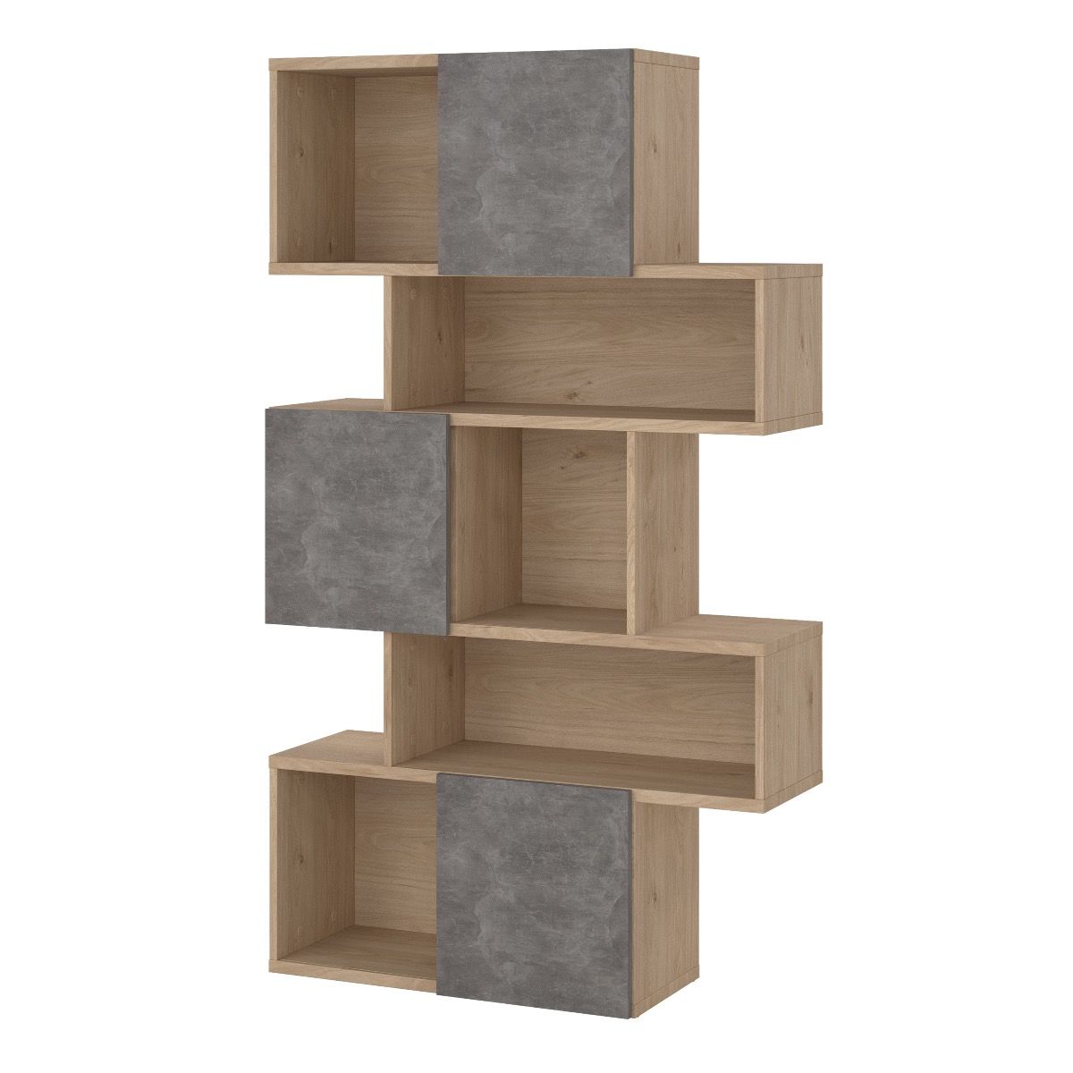 Maze Asymmetrical Bookcase with 3 Doors