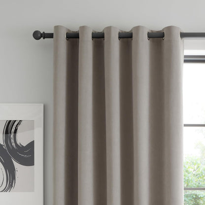 Catherine Lansfield Wilson Blackout Thermal Eyelet Curtains Two Panels