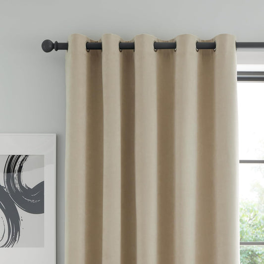 Catherine Lansfield Wilson Blackout Thermal Eyelet Curtains Two Panels