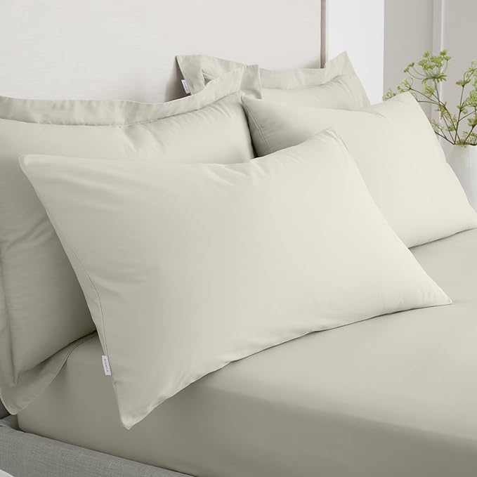 Bianca 200 Thread Count Cotton Percale Standard Pillowcase Pair