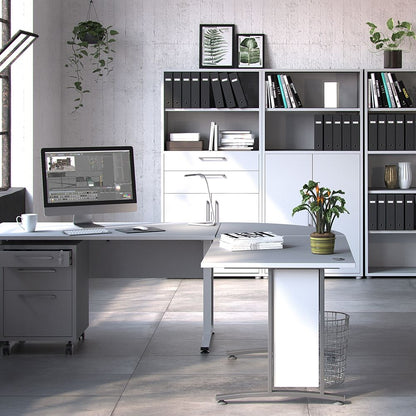 Prima Bookcase 3 Shelves with 2 Doors