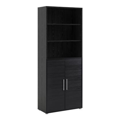 Prima Bookcase 4 Shelves with 2 Doors