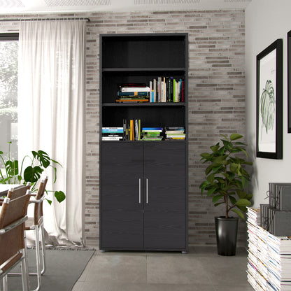 Prima Bookcase 4 Shelves with 2 Doors
