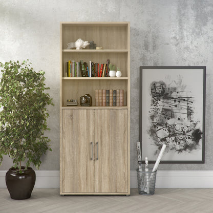 Prima Bookcase 4 Shelves with 2 Doors