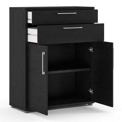 Prima Bookcase 1 Shelf With 2 Drawers 2 Doors