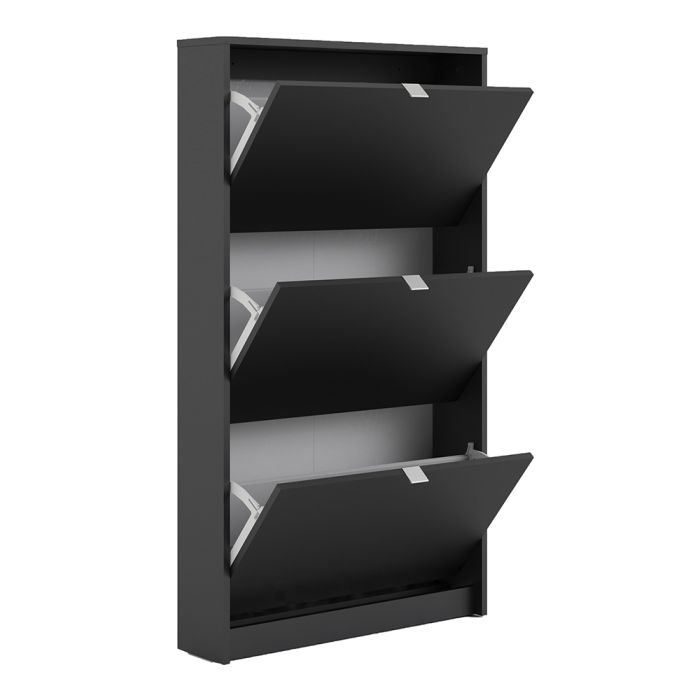 Shoes Shoe Cabinet 3 Flip Down Doors and 1 layer