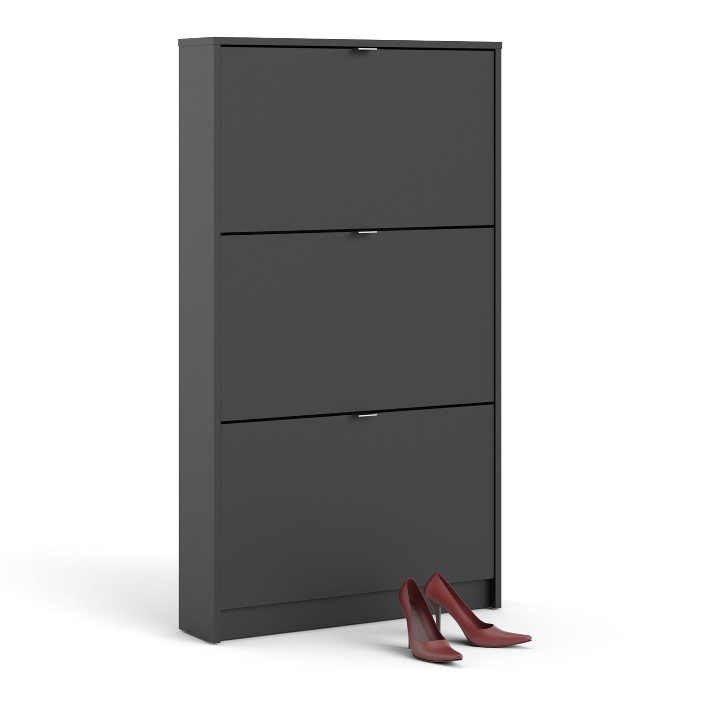 Shoes Shoe Cabinet 3 Flip Down Doors and 2 layers