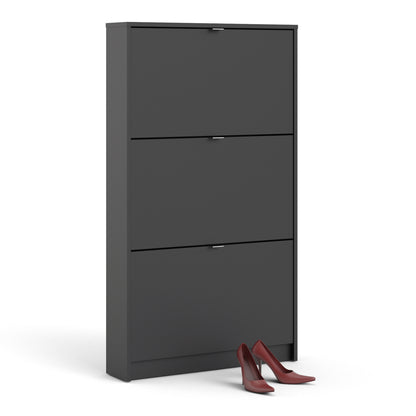 Shoes Shoe Cabinet 3 Flip Down Doors and 2 layers