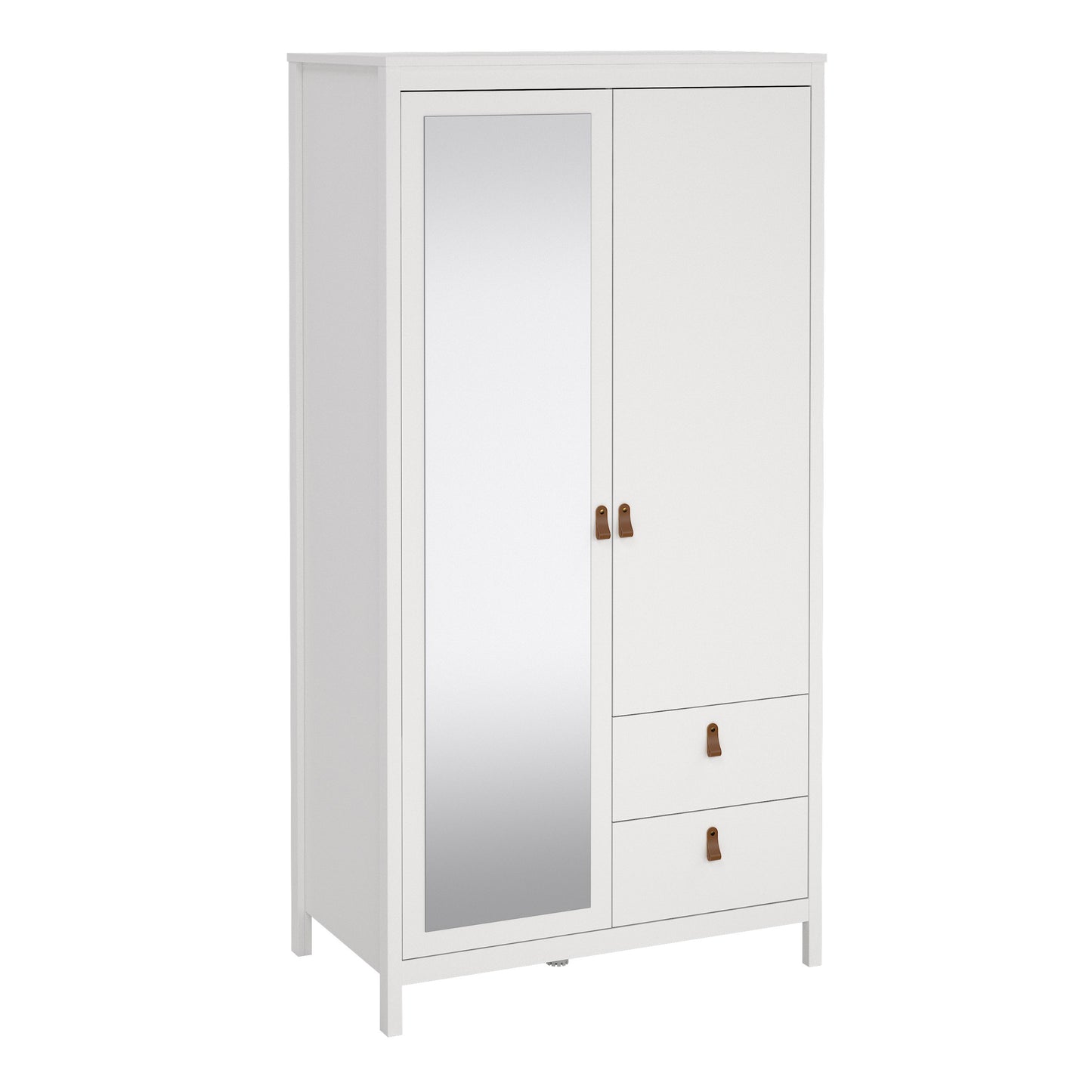 Barcelona Wardrobe with 1 Door 1 Mirror Door 2 Drawers