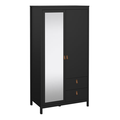 Barcelona Wardrobe with 1 Door 1 Mirror Door 2 Drawers