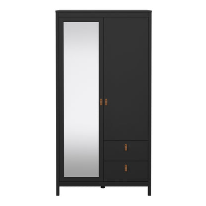 Barcelona Wardrobe with 1 Door 1 Mirror Door 2 Drawers