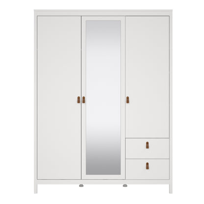 Barcelona Wardrobe with 2 Doors 1 Mirror Door 2 Drawers