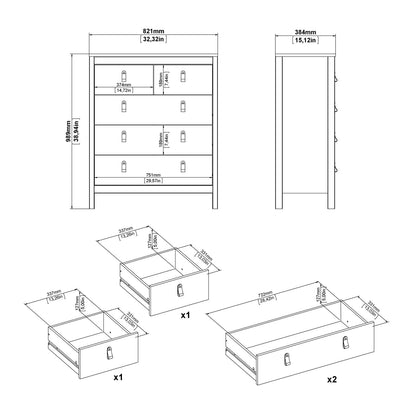 Barcelona Chest 3+2 Drawers