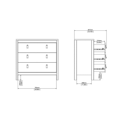 Barcelona Chest 3 Drawers