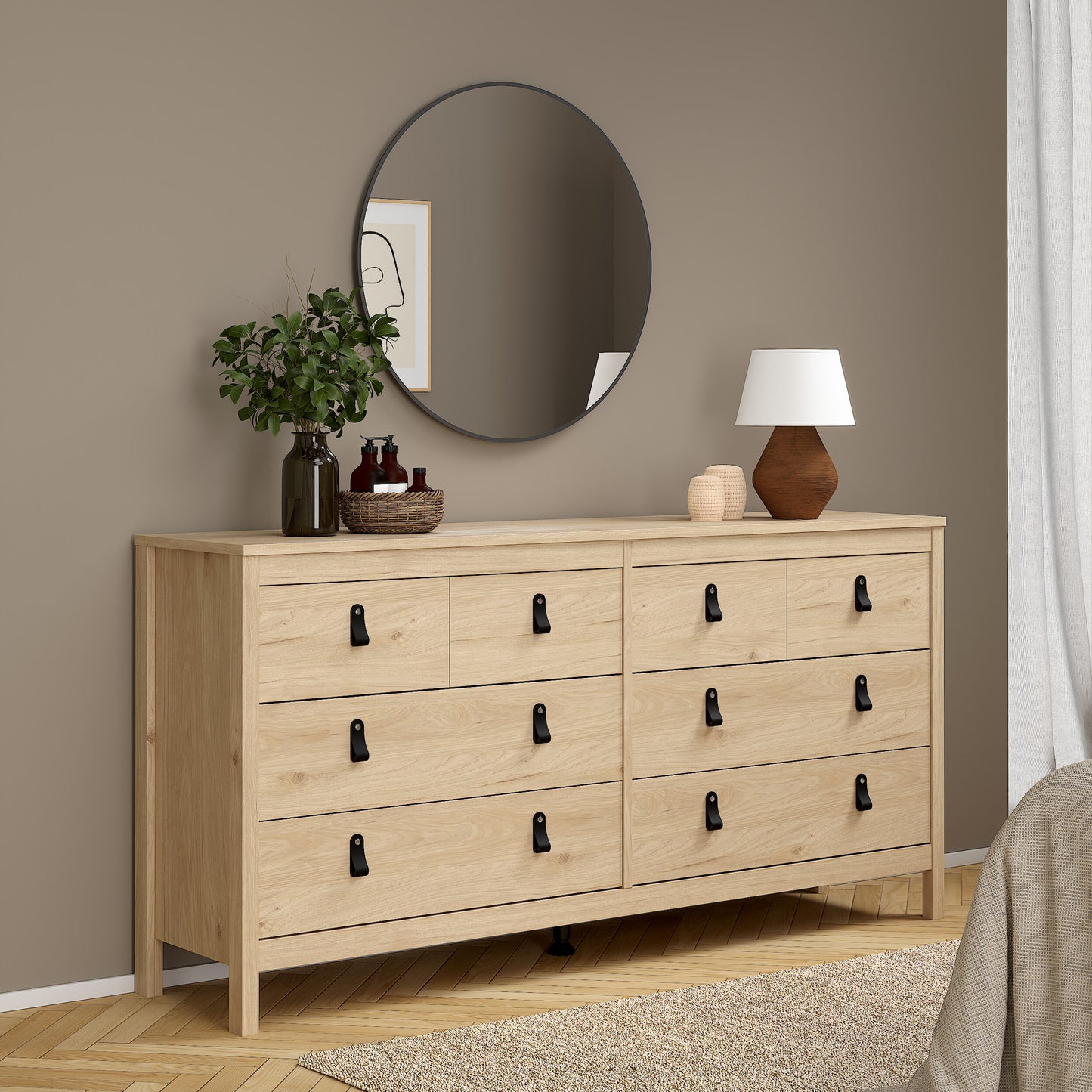 Barcelona Double Dresser 4+4 Drawers