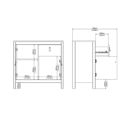 Barcelona Sideboard 2 Doors 1 Drawer