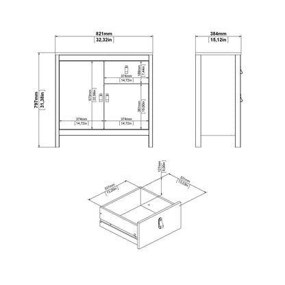 Barcelona Sideboard 2 Doors 1 Drawer