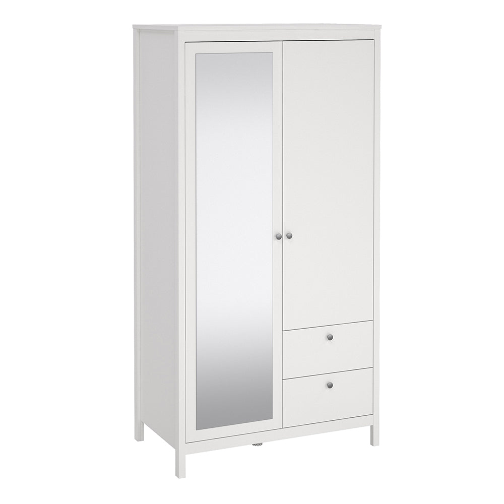 Madrid Wardrobe with 1 Door 1 Mirror Door 2 Drawers