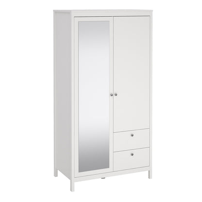 Madrid Wardrobe with 1 Door 1 Mirror Door 2 Drawers