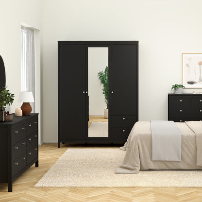 Madrid  Wardrobe with 2 Doors 1 Mirror Door 2 Drawers