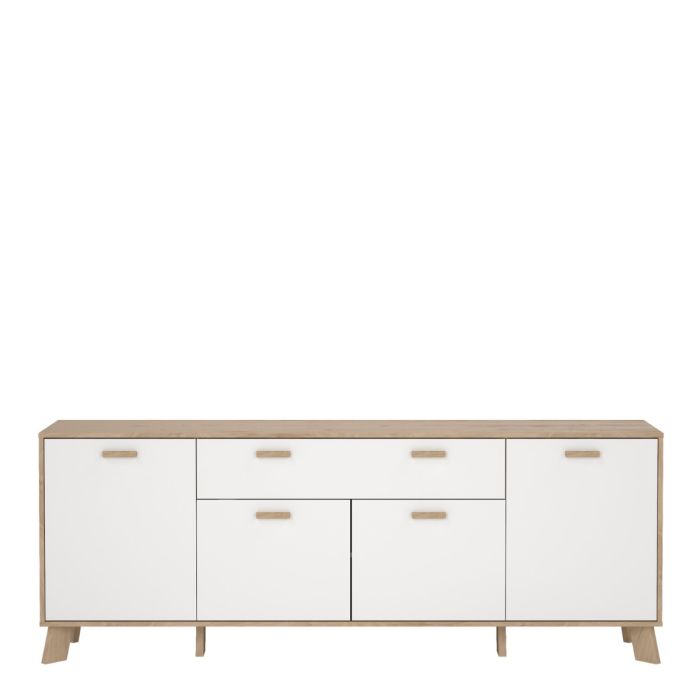 Ikast Sideboard 4 Doors + 1 Drawer in Jackson Hickory and White