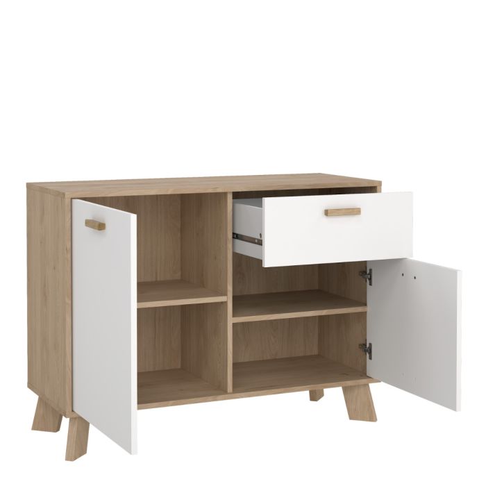 Ikast Sideboard 2 Doors + 3 Drawers in Jackson Hickory and White