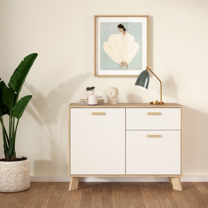 Ikast Sideboard 2 Doors + 3 Drawers in Jackson Hickory and White