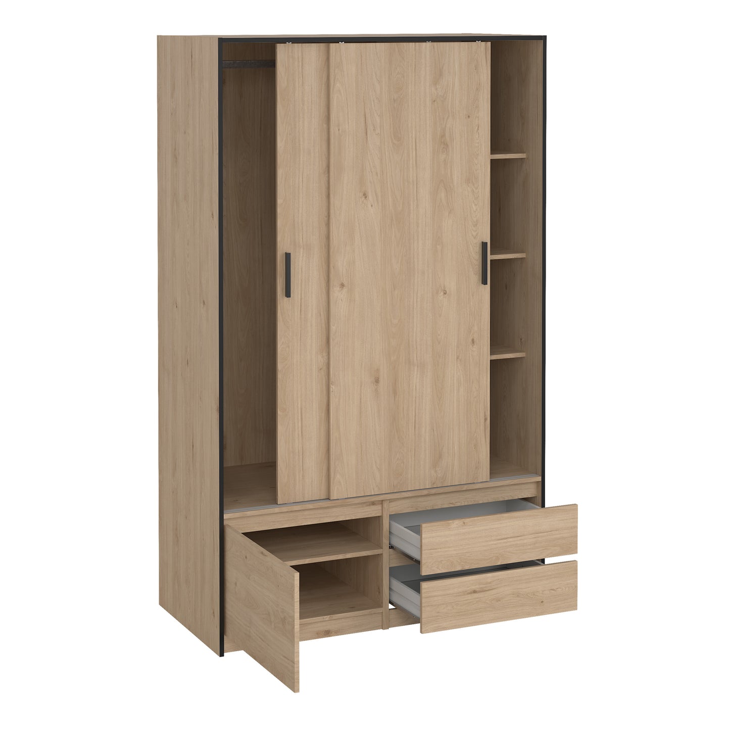 Line Wardrobe with 2 Doors 2 Drawers